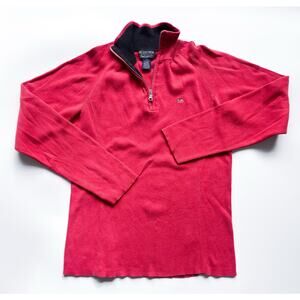 Women's Vintage Red Ralph Lauren Quarter Zip Sweater Size L